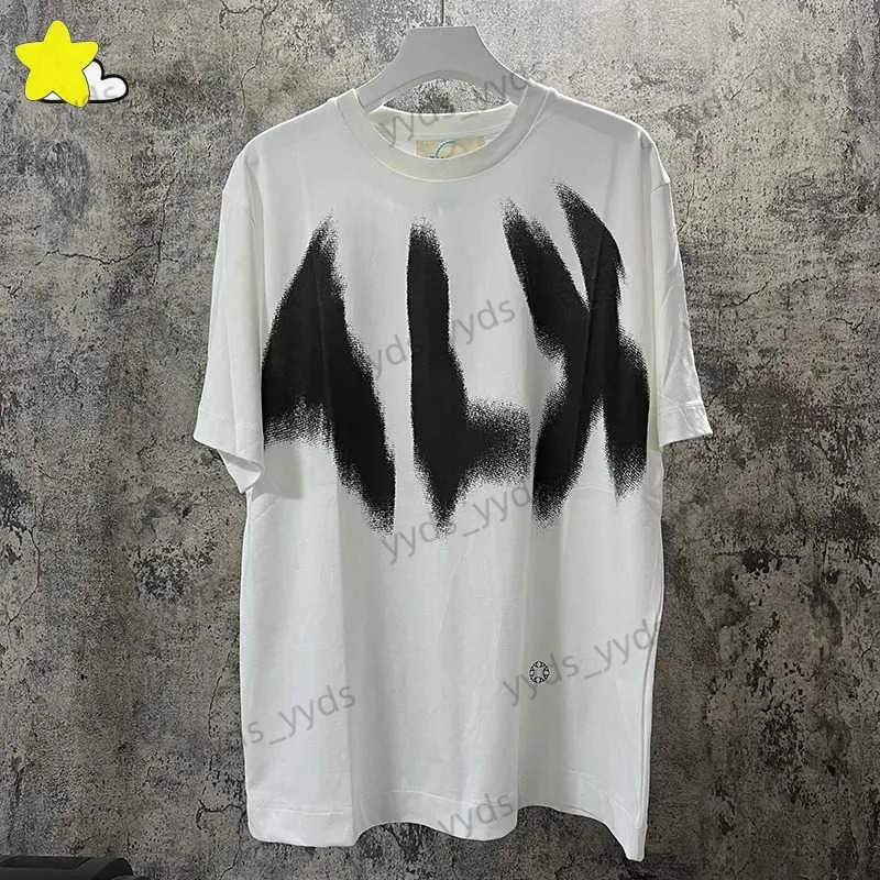 Men's T-Shirts Men Women Hip Hop Graffiti Inkjet Big ALYX T Shirt Men Women Best Quality White ALYX 1017 9SM Functional Tee Top T240112