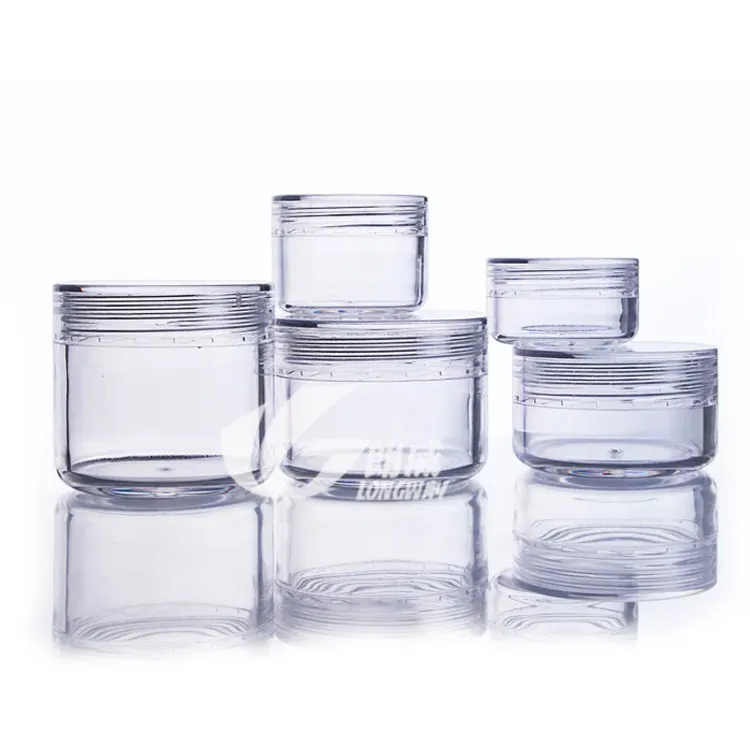 wholesale 3g 5g 10g 15g 20g Empty Jar Pot Cosmetic Bottle Eyeshadow Makeup Face Cream Lip Balm Packaging transparent LL