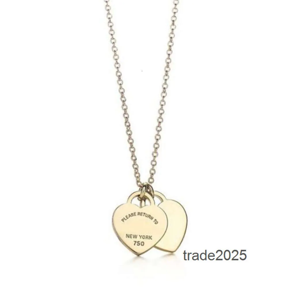 smyckesdesigner halsband 18k guldpläterad halsband hjärta halsband lyx smyckesdesigner halsband ros guld valentin dag gåva