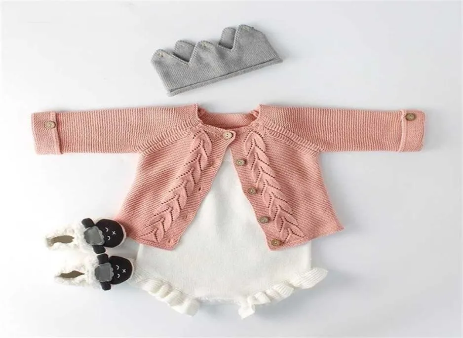 Conjunto de body para bebê de malha, suéter de algodão para bebês nascidos, cardigã, roupas para crianças pequenas, macacão para crianças 2111062674302