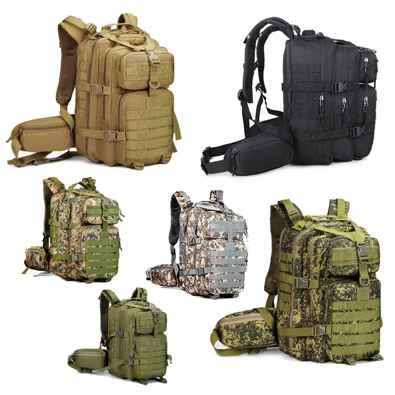 Outdoor Sports Taktische Molle Camouflage 40L Rucksack Pack Wandertasche Taktische Rucksack Camo Rucksack Kampf NO11-039B