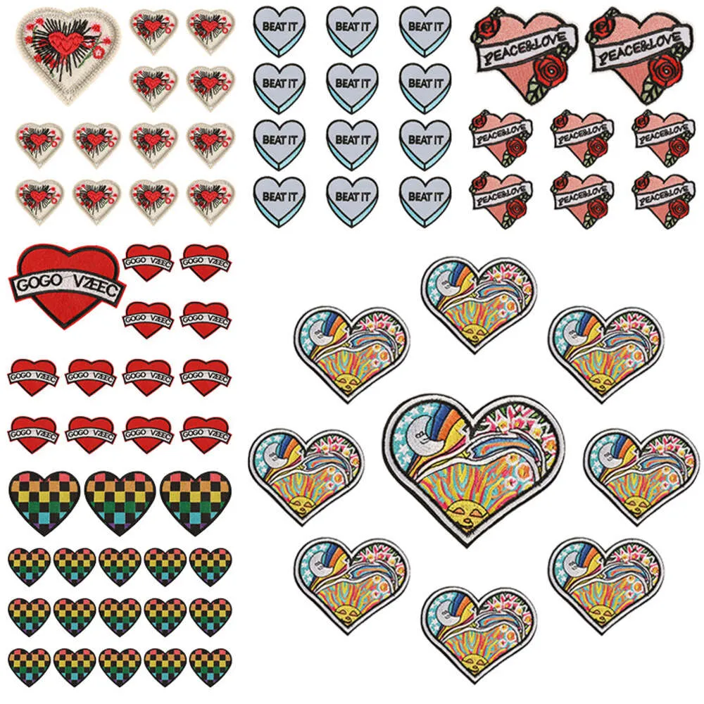 Parche Corazón Rojo Bordado Parche Bordado Corazón Rojo Mediano