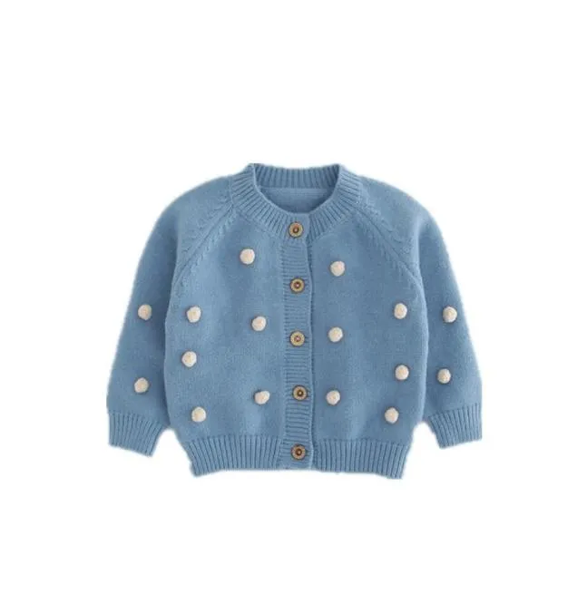 Autumn Winter Cute Girls Ball Sweater Cardigans Baby Girl Soft SingleBreasted Sweaters Kids Clothes Outwear 201104 231 Z23060904