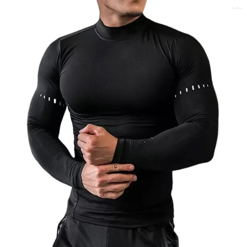 T-shirts pour hommes Chemise de fitness Hommes Manches longues Entraînement Fit Tops Protection solaire UV Haut actif en plein air