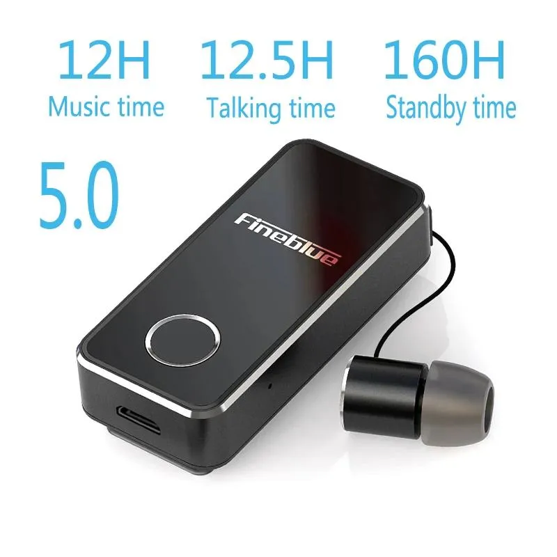 Наушники Fineblue F2 Pro, стерео, беспроводные Bluetooth-наушники, звонки, напоминание о вибрации, клипса, драйвер, наушники-вкладыши для 10-часового разговора