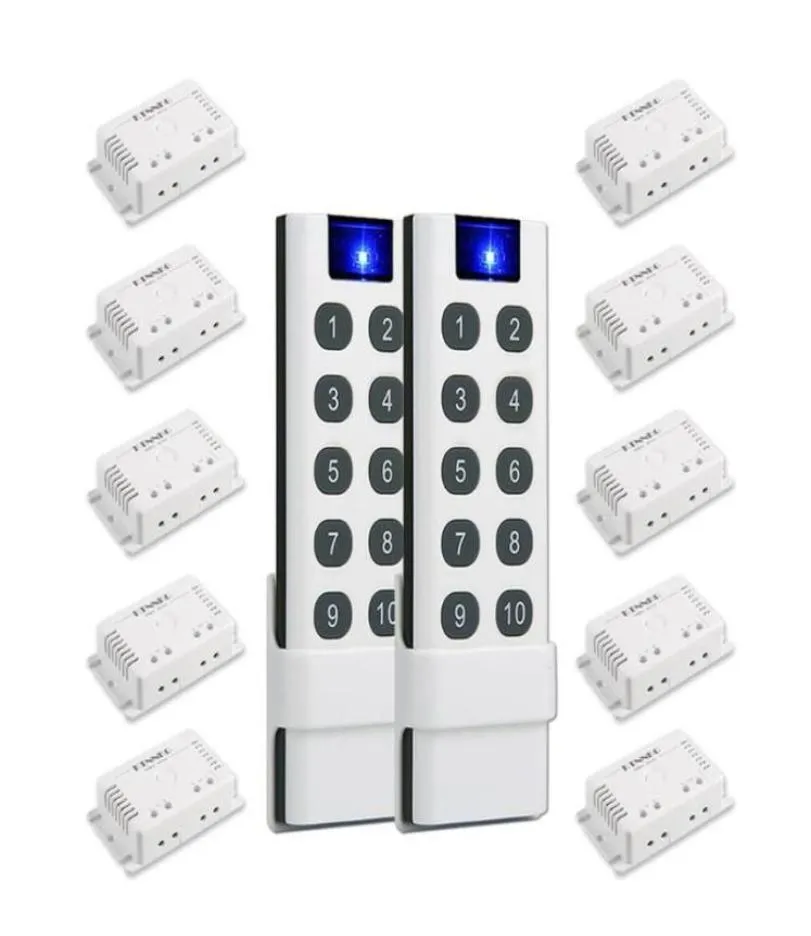 433MHz Switch Universal Wireless Remote Control AC 220V 10AMP 1CH RF Relämottagare Sändare för LedlightFan Lamp Smart Home4649051