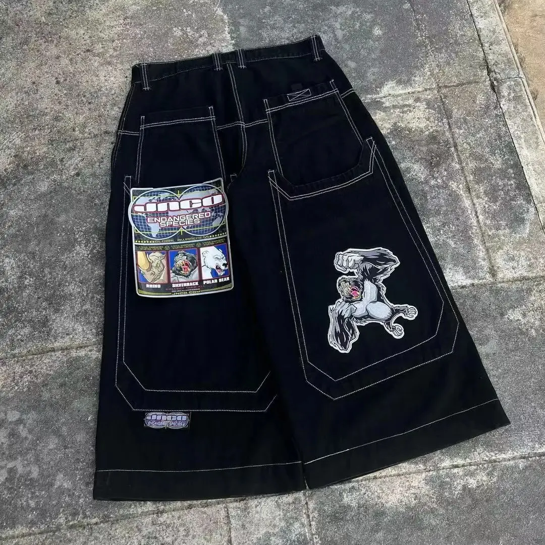 JNCO jean motif gorille imprimé ample grand pantalon hommes femmes vêtements de rue Hip Hop Rock Harajuku taille haute large 240112