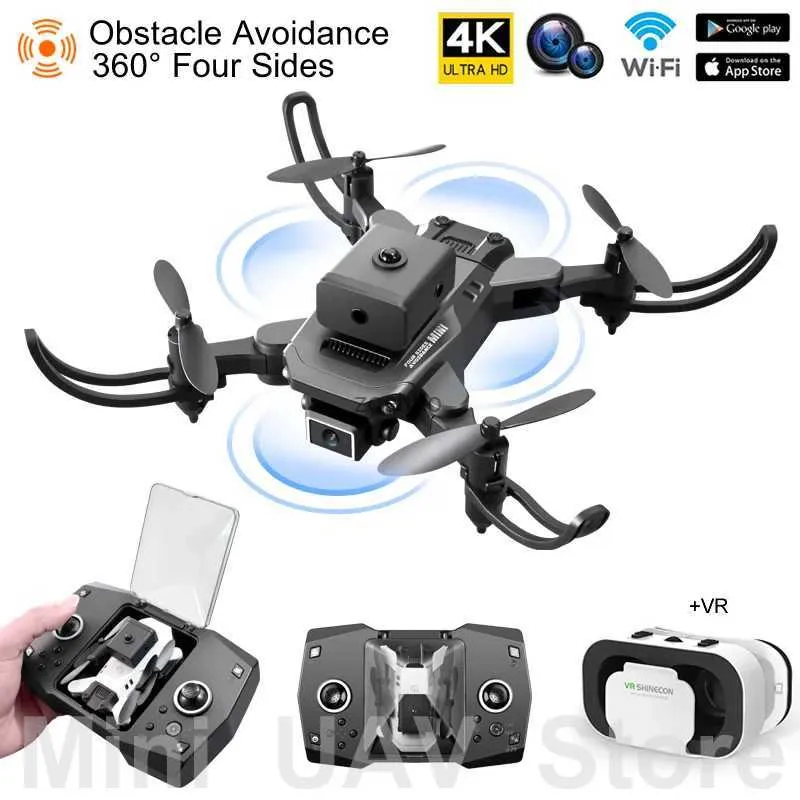 Droni KY912 Easy Fly Mini UAV Drone VR 4k Wifi FPV Quadcopter con doppia fotocamera Evitamento intelligente degli ostacoli Elicotteri RC Regali giocattolo