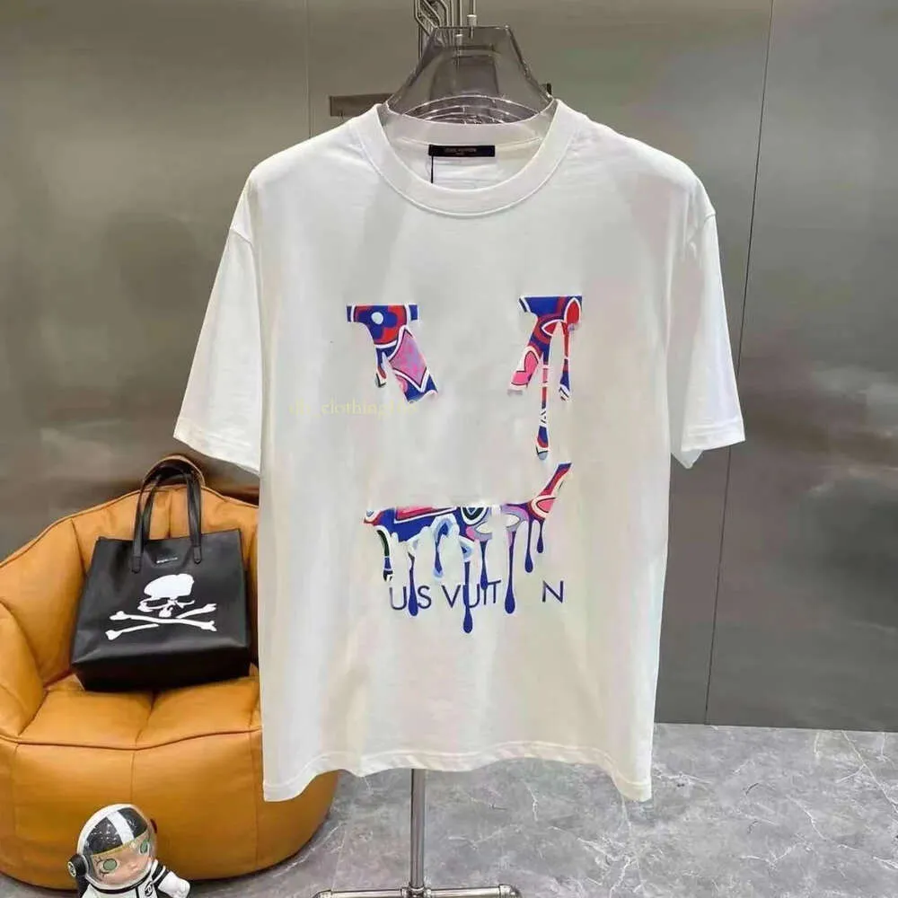Projektant T-shirt Summer Mens Designer T Shirt Casual Man Tees z literami Drukuj krótkie rękawy
