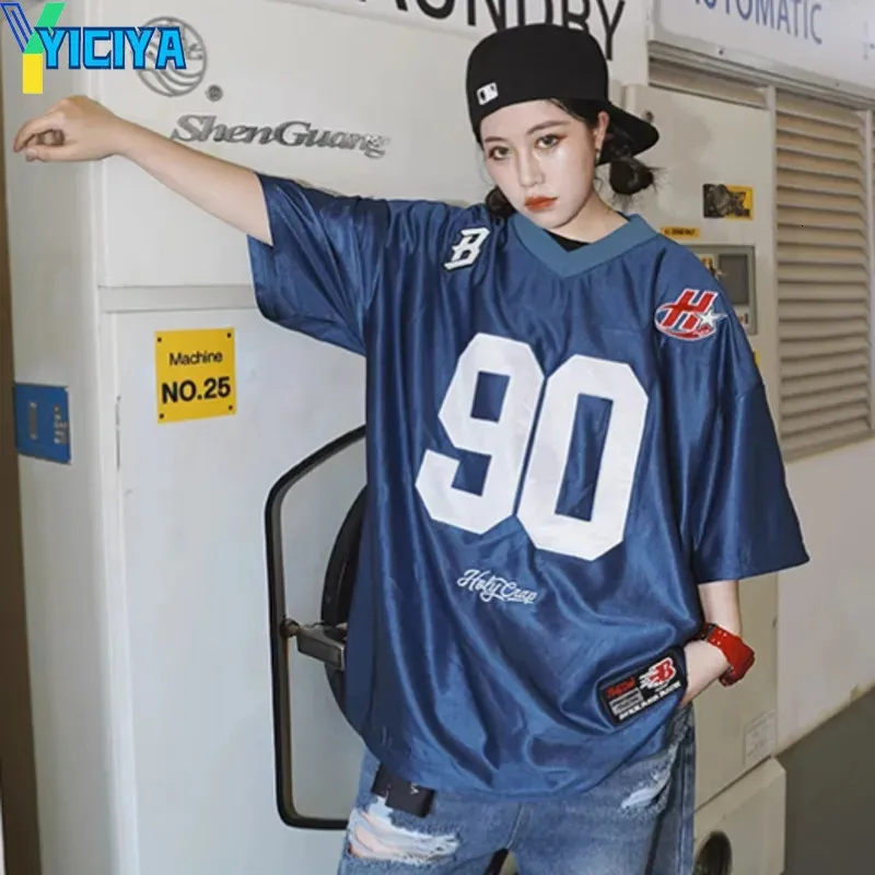 YICIYA T-shirt y2k unisex kpop Borduren crop Top vrouwen korte Mouwen t-shirts zomer blouses Oversized tshirt tee mode 240111