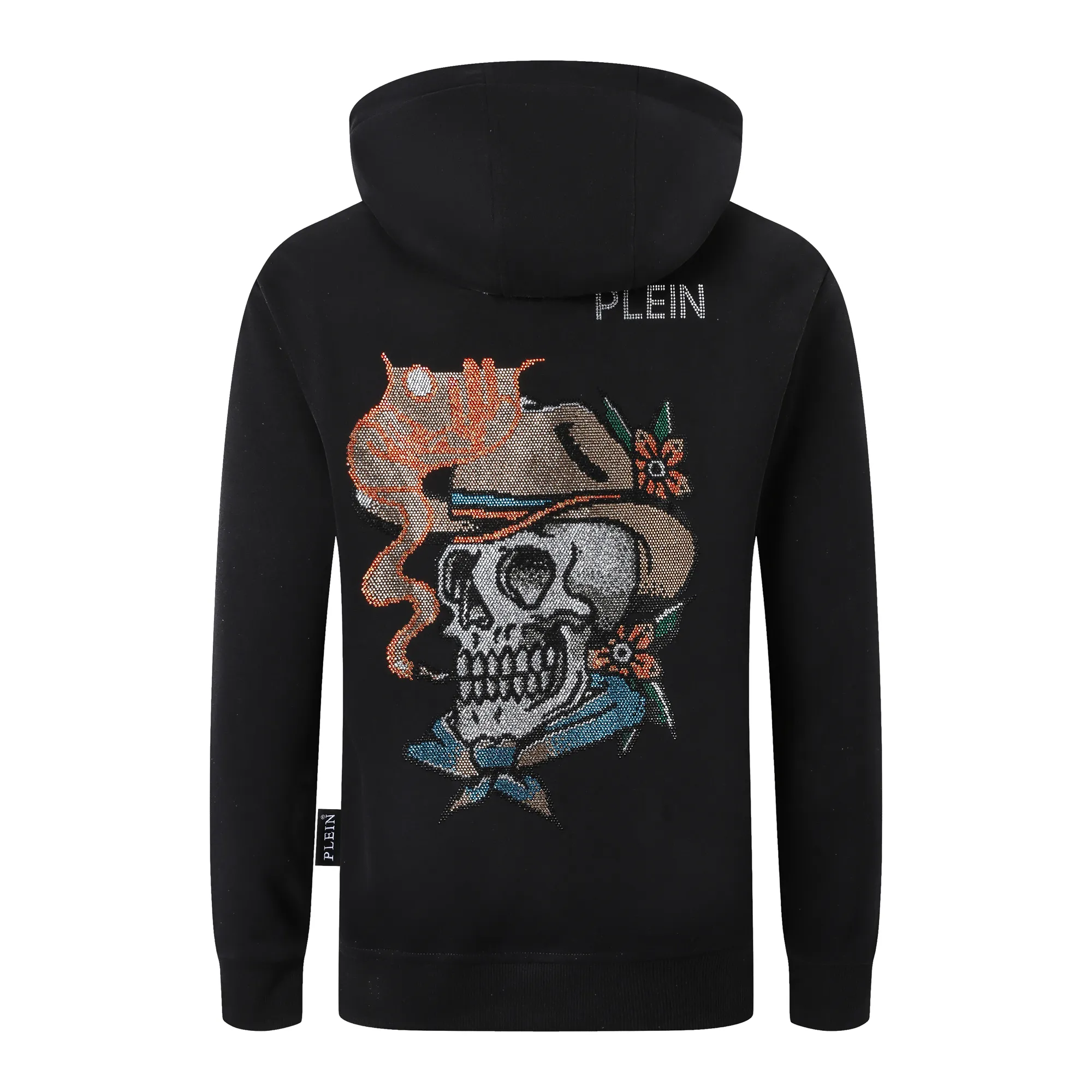 Plein Bear Marka Erkek Hoodies Sweatshirt Sıcak Kalın Sweatshirt Hip-Hop gevşek karakteristik kişilik PP Kafatası kazak Rhinestone Lüks Erkek Hoodie 2092