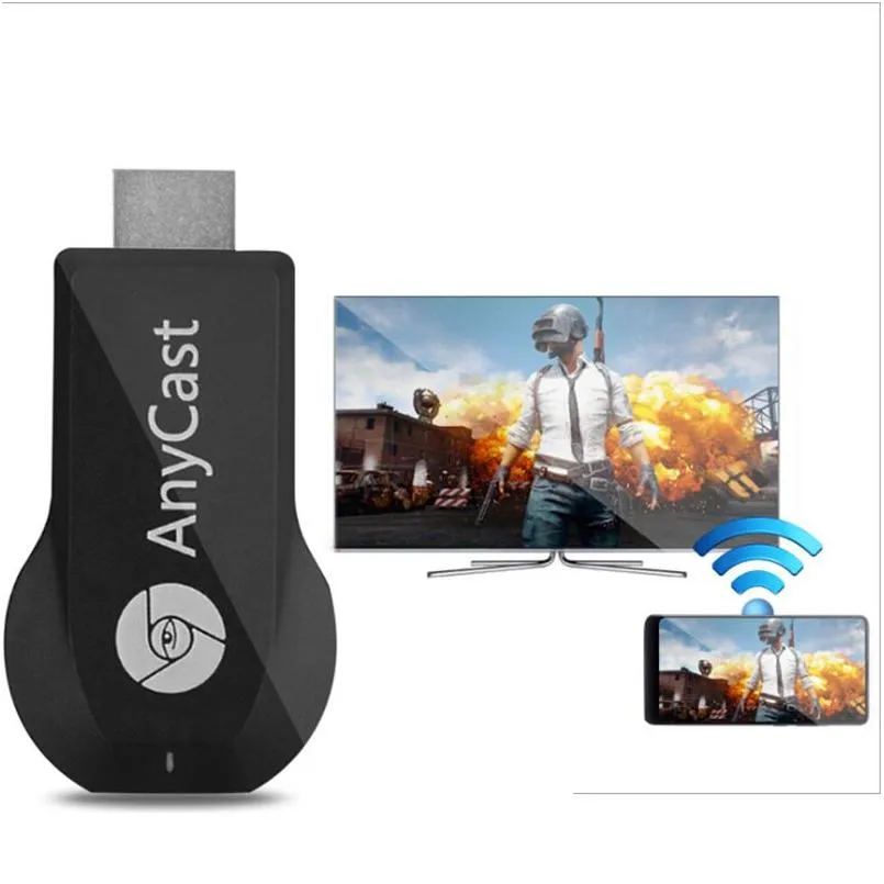 Autres accessoires de téléphone cellulaire Anycast M4 Plus Wifi Display Dongle Récepteur 1080P HD-Out TV DLNA Airplay Miracast pour iOS Android Drop Dhfwk