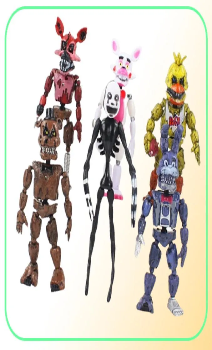 6pcsset At Freddy039s Five Nights Pvc Action Figure 17cm Bonnie Foxy Freddy Toys 5 Fazbear Bear Doll Baby Toys For Christmas G3907749