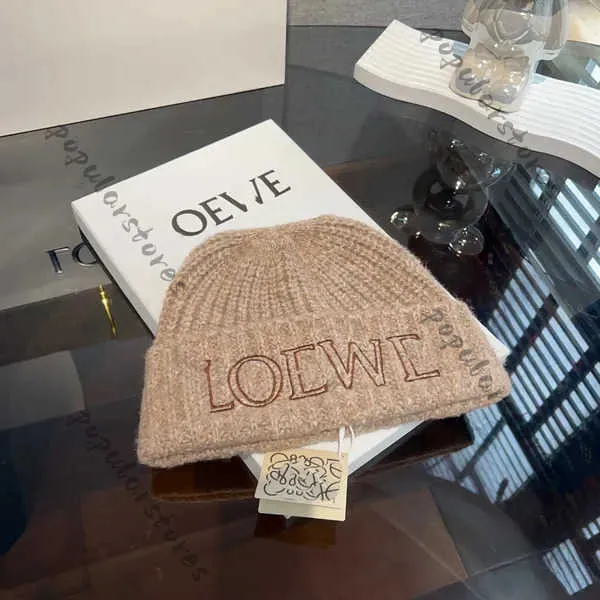 Loewee Hat Fashion Beanie Cappello lavorato a maglia di lana per donna Designer Loe We Hat Cappello invernale in cashmere tessuto caldo per uomo 239K