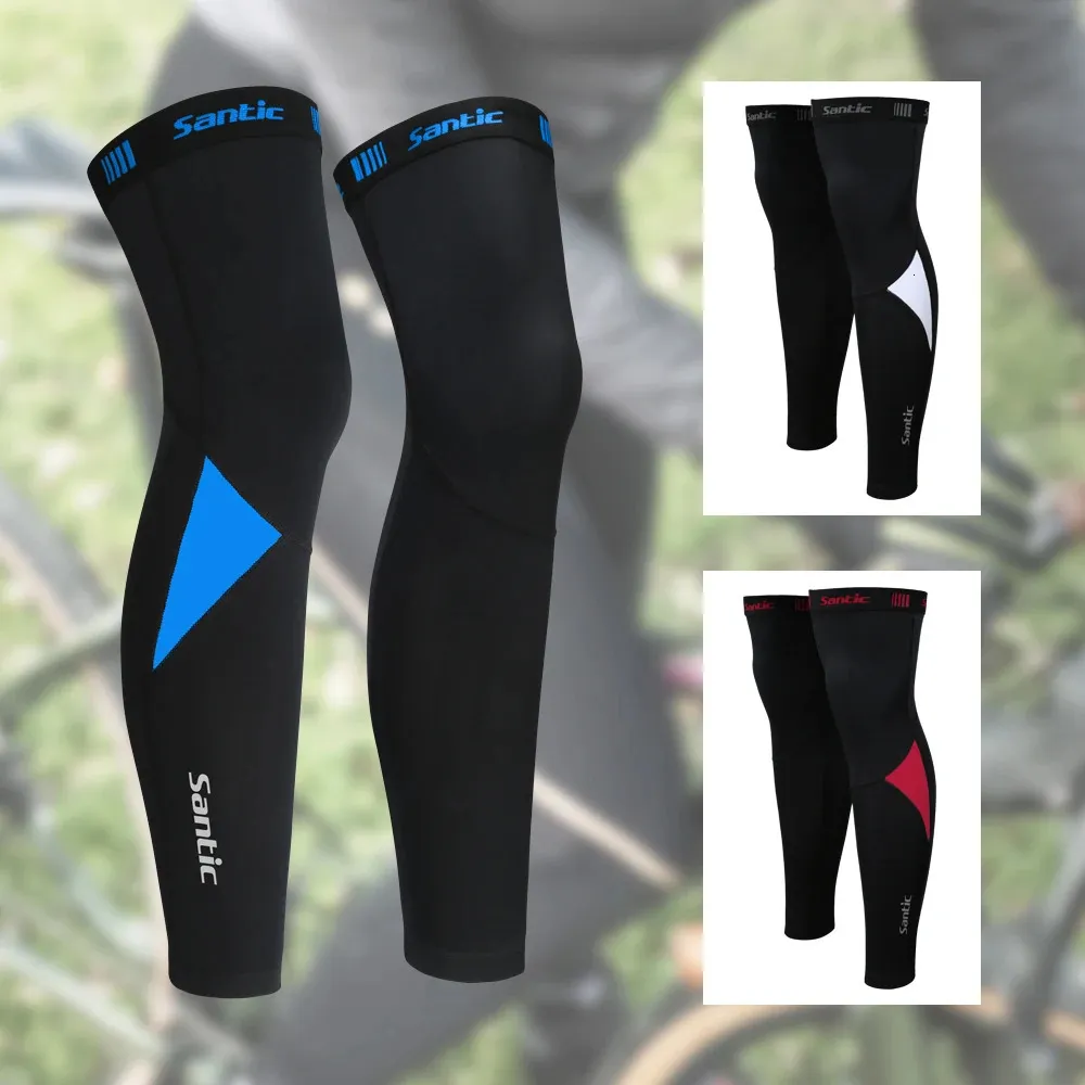 Santic Fietsen Beenwarmers Thermische Fleece Winddicht Soft Shell Knie Mouw Ademend Weg Mountainbike Beschermhoezen 240112