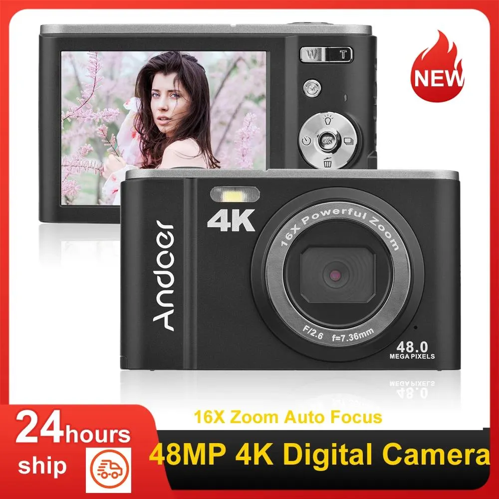 إكسسوارات أندرير الرقمية الكاميرا الرقمية 48MP 4K 2.8 بوصة شاشة IPS 16x ZOOM ZOOM FOCUS FOCUS