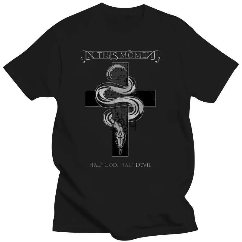 T-shirts hommes drôle impression hommes t-shirt femmes t-shirt cool dans est moment crucifix t-shirt 100% coton à manches courtes o-ne tshirtsyolq