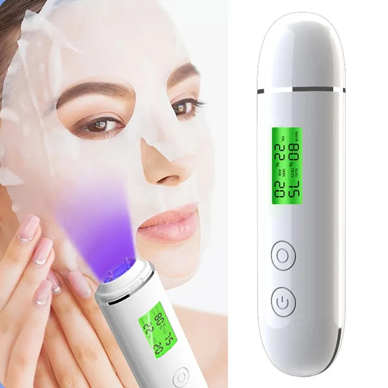 Skin Water Cheek Elastic Skin Age Test Meter Face Skin Moisture Oil Content Skin Analyzer Fluorescent Agent Detector Skin Tester 240112