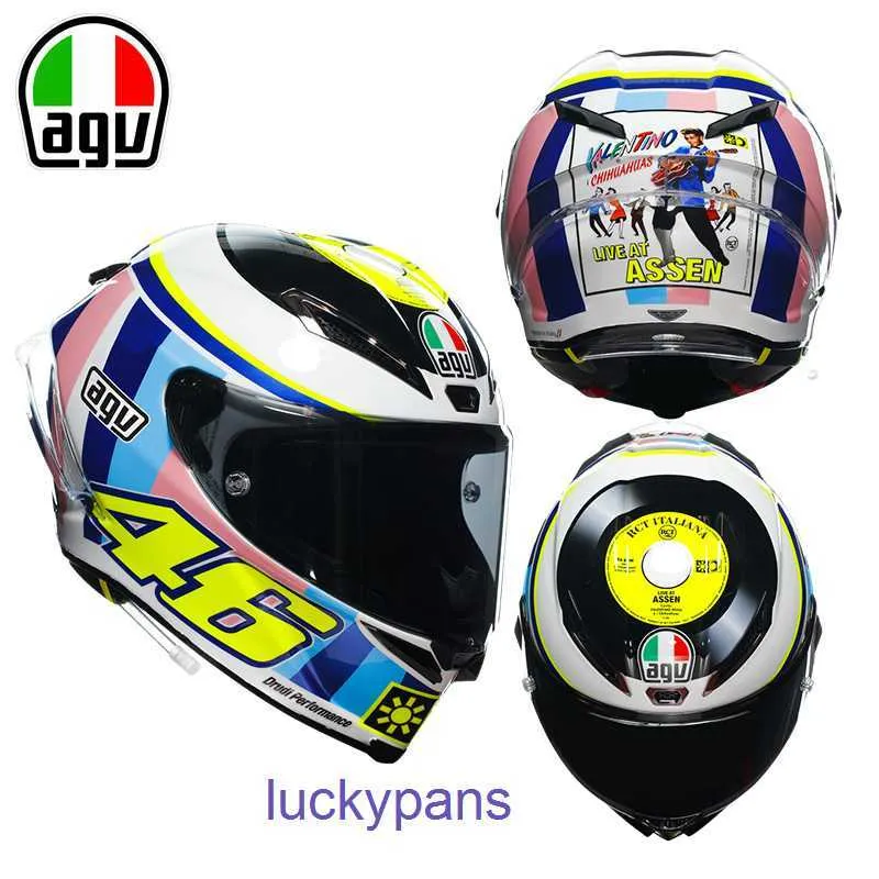 PISTA GP RR ASSEN 2007 Record Casque AGV en fibre de carbone Piste de moto 52A4