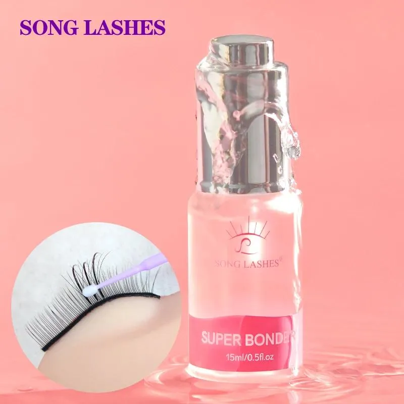 Pinceles SONG LASHES 15 ml Super Bonder Retención más larga Injerto Extensión de alta calidad Pestañas Herramienta de maquillaje líquido transparente