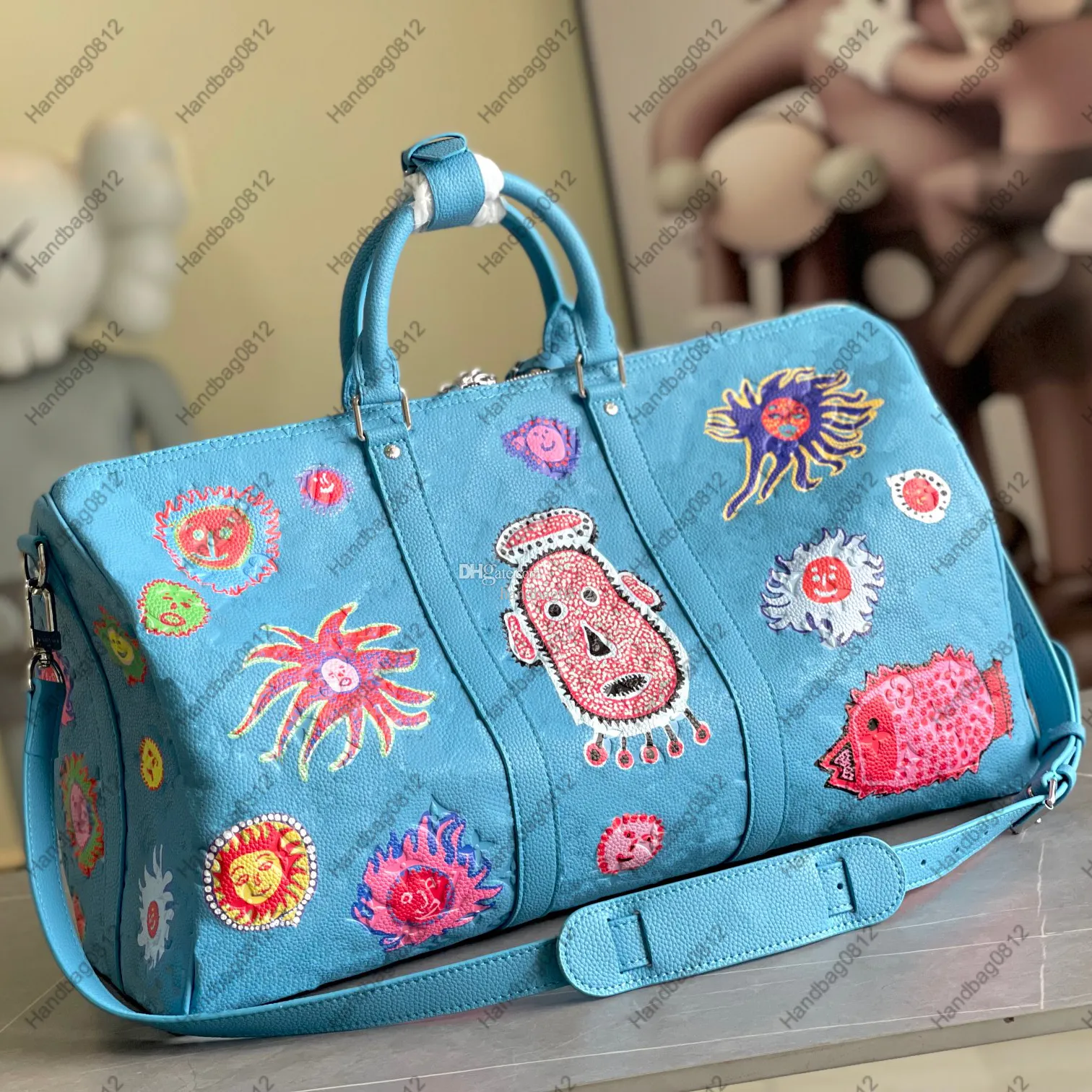 Lüks Bagaj Tasarımcı Baskı Graffiti Seyahat Çantası Haftalık Çantası Duffle Renkli Duffle Bags Büyük Kapasite Hafta Sonu Açık Spor Çanta El Çantası Messenger Omuz Çantası