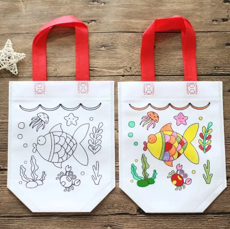 Kits d'artisanat de bricolage pour enfants, sacs à main de coloriage, ensemble de dessin créatif pour débutants, jouets éducatifs pour bébés, peinture SN2269