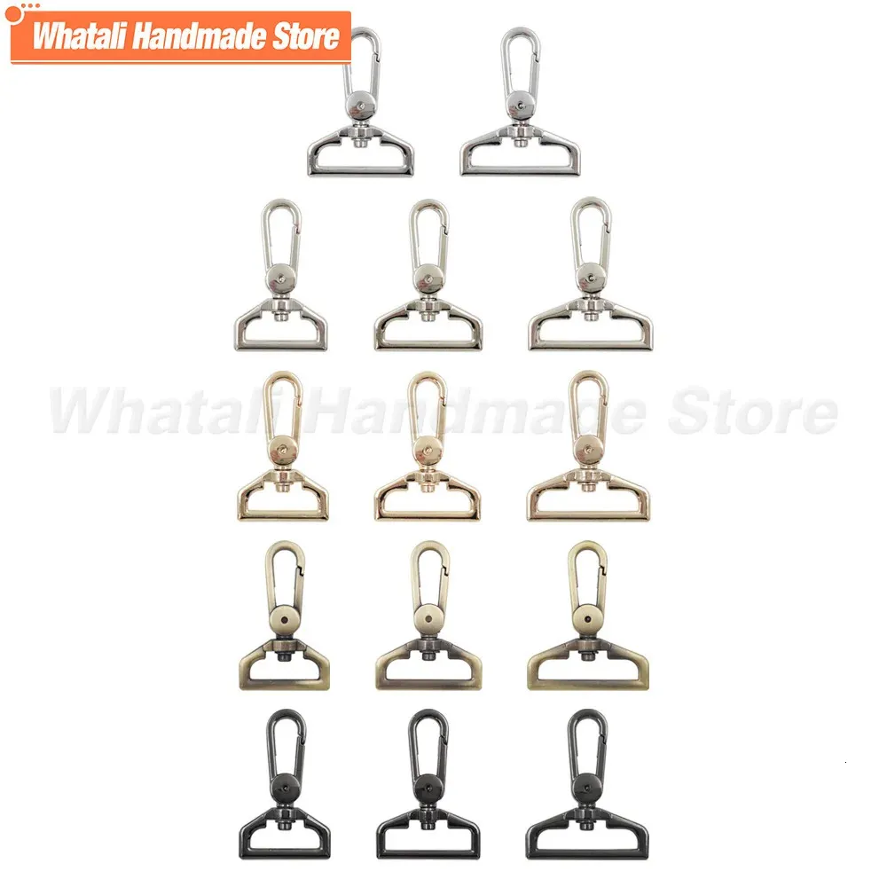 5pcs 25/32/38mm Metal D Ring Swivel Bags Strap Buckles Clasp Snap Hook For Leather Craft Webbing Keychain Part Accessories 240111