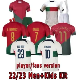 2022 2023 Portugal soccer jerseys Fans Player Tops Maillot Foot JOAO FELIX RUBEN NEVES BRUNO FERNANDES DIEGO J OTAVIO PortugueseS6409561