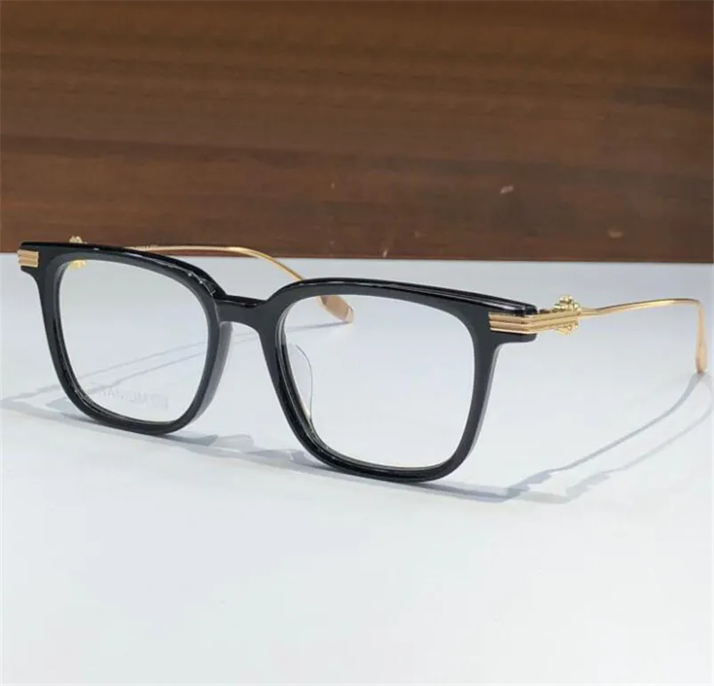 Nouveau design de mode lunettes optiques carrées 8257 cadre de planche d'acétate de forme classique style simple et populaire avec étui en cuir lentille claire