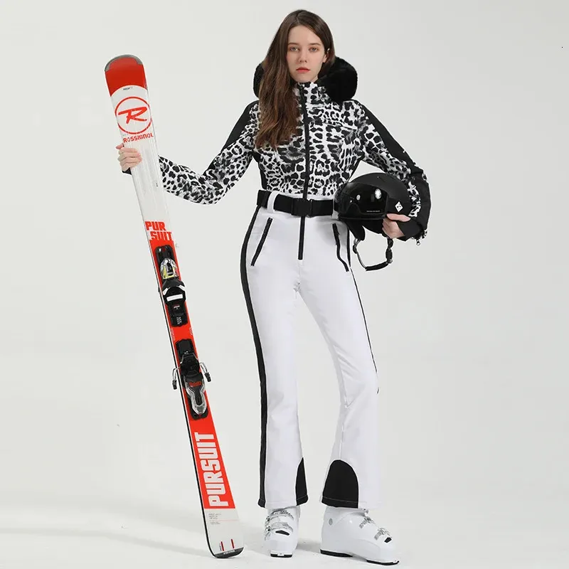 Ski Suit Women Winter 2023 Female Jackets and Pants Warm 10k Waterproof Womens Jacket Skiing and Snowboarding Clothes 240126