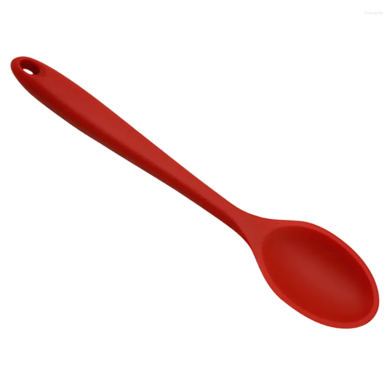 Spoons Tableware Silicone Spoon Flatware Honey Scoop Silica Gel Kitchen For Cooking