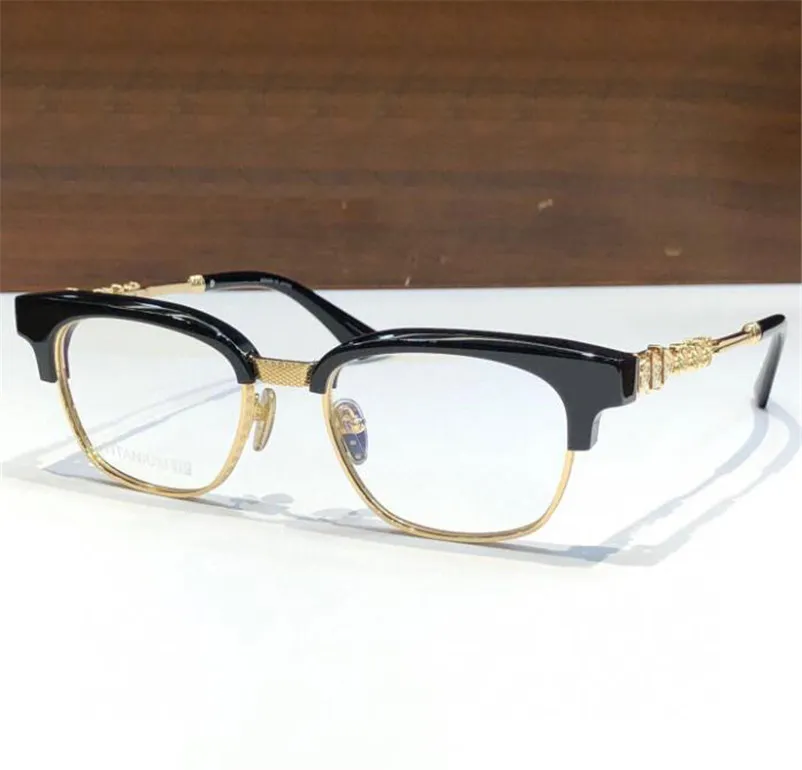 Nouveau design de mode rétro hommes lunettes optiques 8224 acétate et monture en titane style punk avec boîte en cuir HD lentilles claires qualité supérieure