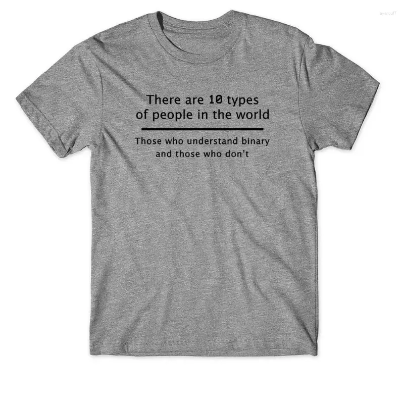 Men's T Shirts Cotton Unisex Shirt Engineer Coder Developer Programmer Binary Joke Funny Artwork Gift Tee