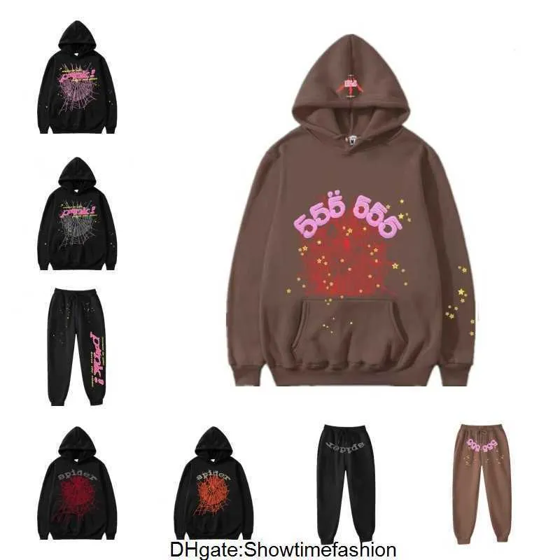 Sweats à capuche pour hommes Sweatshirts Hommes Sp5der Jeune Thug Angel Femme Mode 555555 Lettres Casual Spider Web Sweat à capuche Puff Imprimer Pulls Y0G7