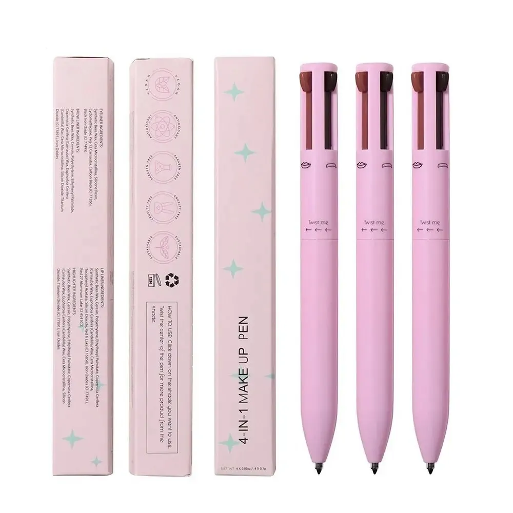 5pc تأثير متعدد 4 في 1 Eyeliner Outliner Pen Lipliner High Gloss Dat Eanting Cosmetic Makeup Tool 230112