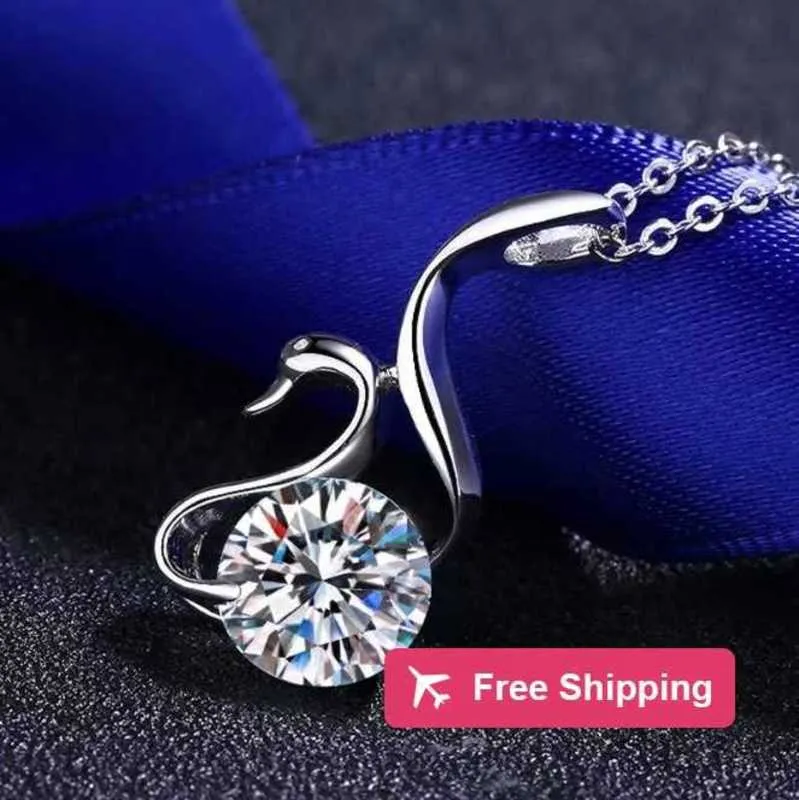 Pendant Necklaces Designer Swan Pendant Necklace Swan Diamond Necklace Women's Luxury Jewelry Necklace Holiday Christmas Gift 1SGW