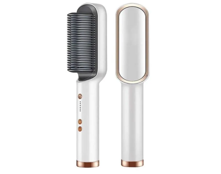 Многофункциональная щетка-выпрямитель, электрическая тепловая расческа, выпрямитель для завивки волос, инструмент для быстрого моделирования 2206061946356