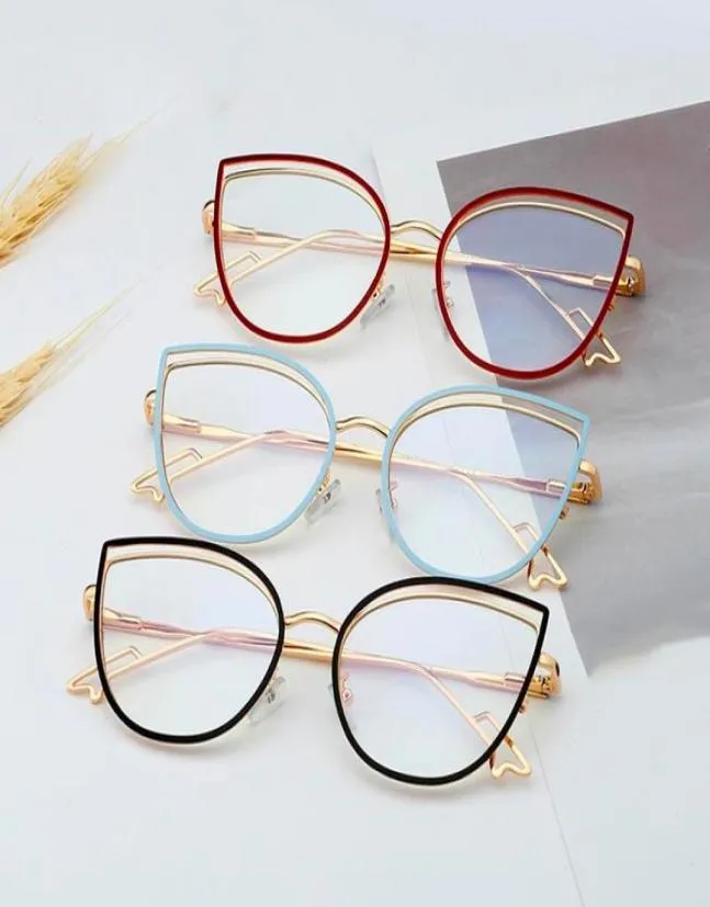 Cateye Sunglasses Frames Double Design Eyes Big Eyes Frame Slim Metal Frame with speical type legs fashion glasses classes whole8593846