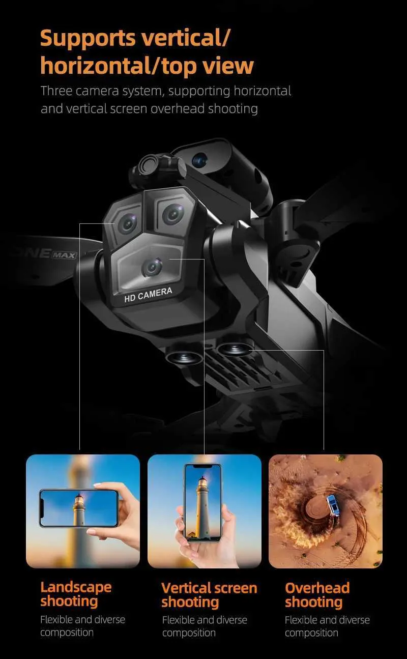 C10 Max GPS Drone - 6000M HD Camera, Obstacle Avoidance, Gesture ...