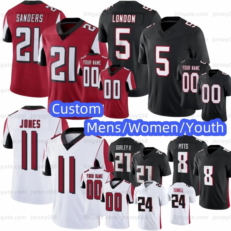 Bijan Robinson Drake London Kyle Pitts Football Jersey Michael Vick Youngoe Koo Jessie Bates Patterson AJ Terrell Desmond Ridder Taylor Heinicke Men Women Youth