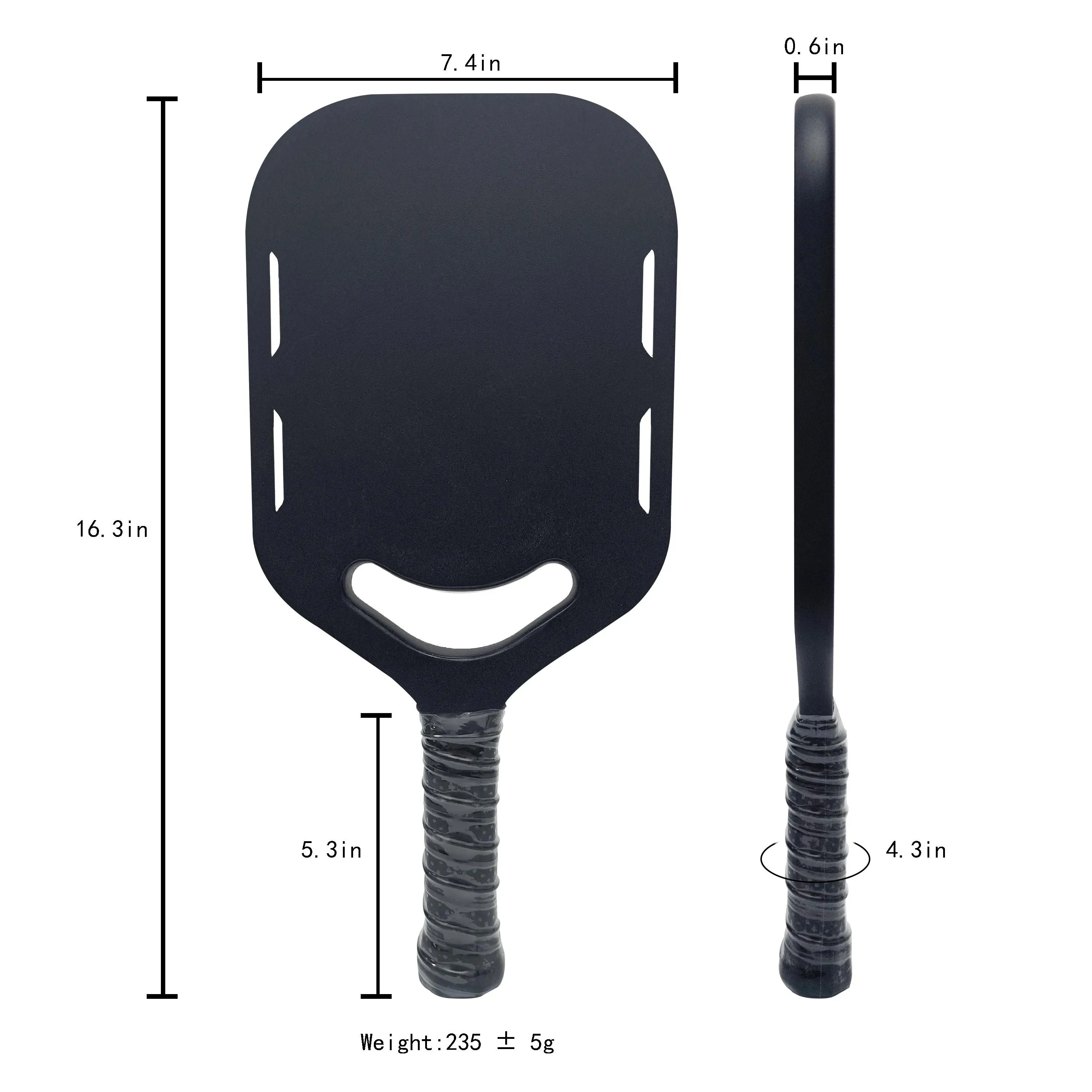 Sacs Pickleball Paddles Set Raquettes en Bois avec 4 Balles Sac de Transport pour Adultes Enfants Femmes Hommes Raquettes de Pickleball Sports d'entraînement en Plein air