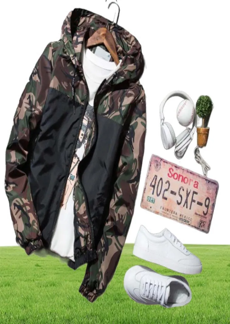 Men039s Felpe invernali con cappuccio Soft Shell Camouflage stampato impermeabile antivento cerniera esterna moda autunno giacche cappotto W7264694017
