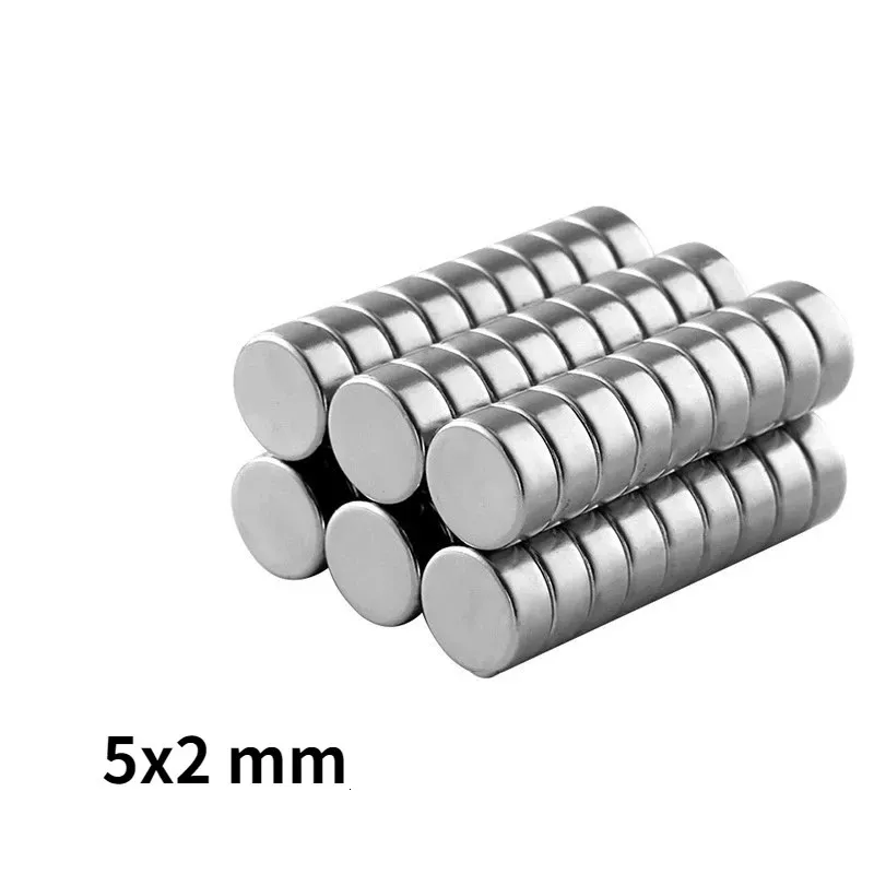 100~1000 Stück 5x2 mm Seltenerdmagnete Durchmesser 5x2 Kleine runde Magnete 5mmx2mm Permanente Neodym-Kühlschrankmagnete stark 5*2 mm 240113