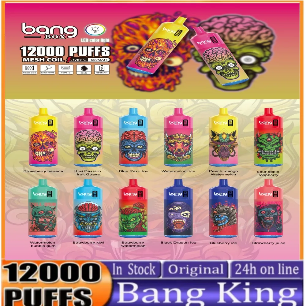 bang box 12000 bang king puff 12k 12000 inhalaciones vape desechable bang box puff 12000 bobina de malla savage puff 10000 20 mg 50 mg 0 mg 20 ml 650 mah recargable de largo alcance