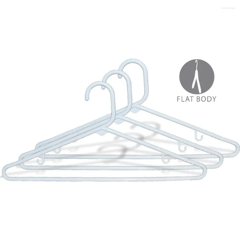 Hängare International Hanger White Plastic Tubular Suit for Tops eller Pants 72 Pack