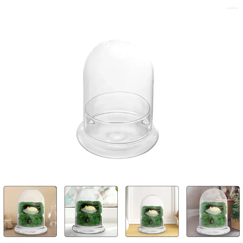 Vases en verre Microlandscape Bouteille Terrarium avec couvercle de stockage Paysage Food Dome Vase décoratif