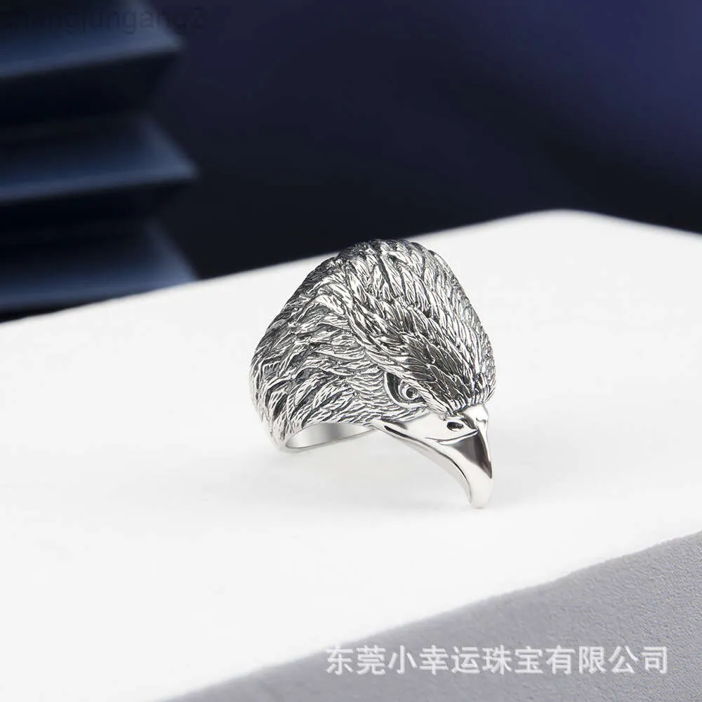 Ontwerper David Yumans Yurma sieraden Bracelet Jade Angel Gepersonaliseerd Kleine en modieuze high -end heren S925 Silver Hip Hop Eagle Head Punk Style Ring