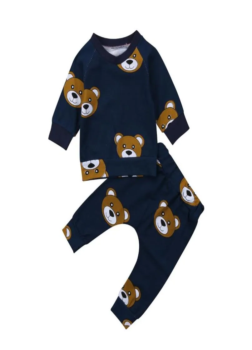 Kleidungs-Sets, 2-teilig, geborenes Kleinkind-Baby, kleiner Bär, T-Shirt, lange Hosen, Leggings, Kleidung, Outfit-Set 7239313