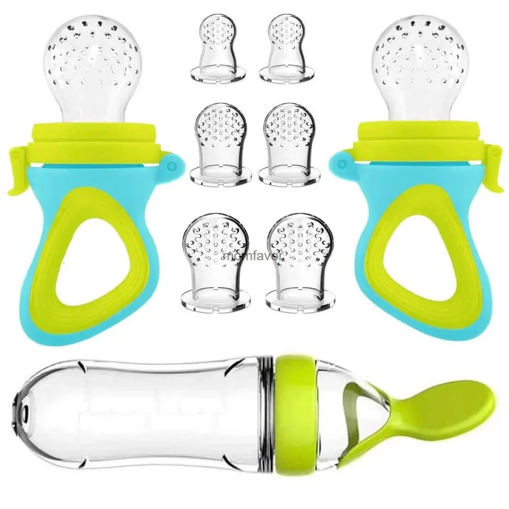 Nya babyflaskor# Squeezing Feeding Bottle Cup Silicone Newborn Baby Pacifier Training Rice Spoon Spädbarn Spannmål Mattillskott matar Tabeller