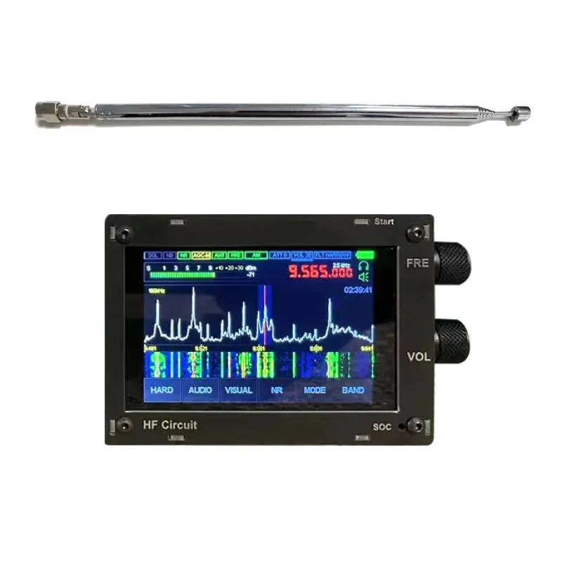 Radio V1.10D 50KHZ2GHZ Malachite SDR Radio Malahiteam DSP SDR Receiver AM / SSB / NFM / WFM + Speaker + Battery Metal Case